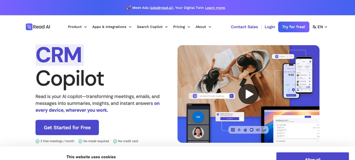 Read AI — AI meeting assistant with sentiment and engagement analytics for Customer Success