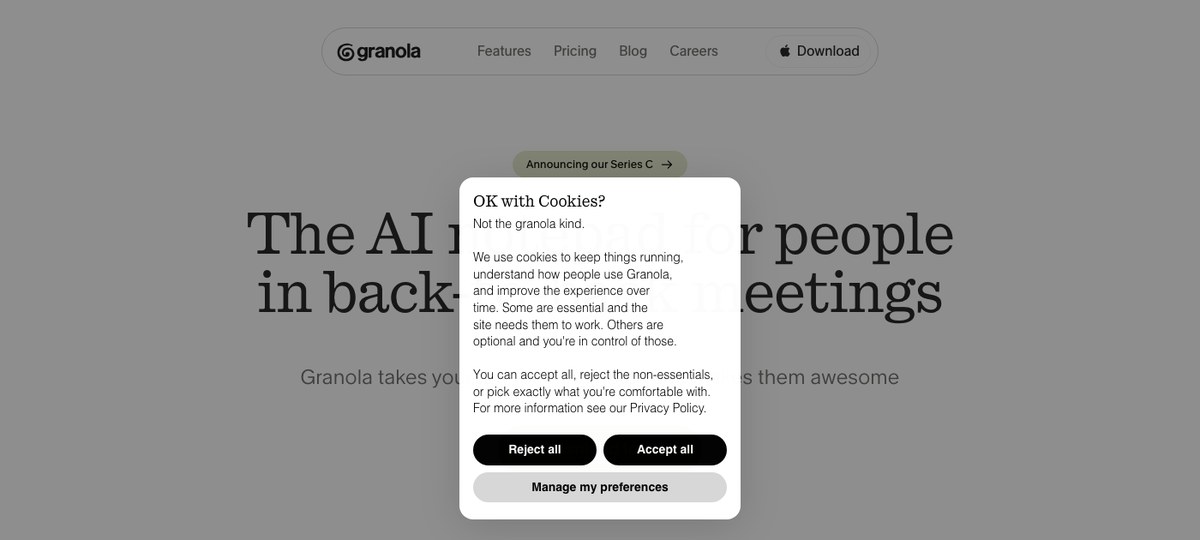 Granola — desktop AI note-taker for Mac with structured summaries