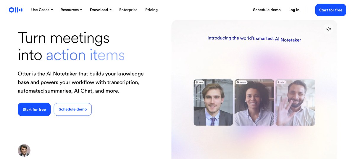 Otter.ai — established AI meeting transcription tool