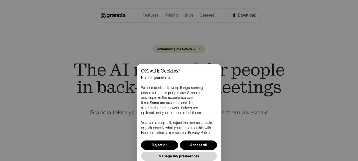 Granola — desktop AI note-taker popular with grad students